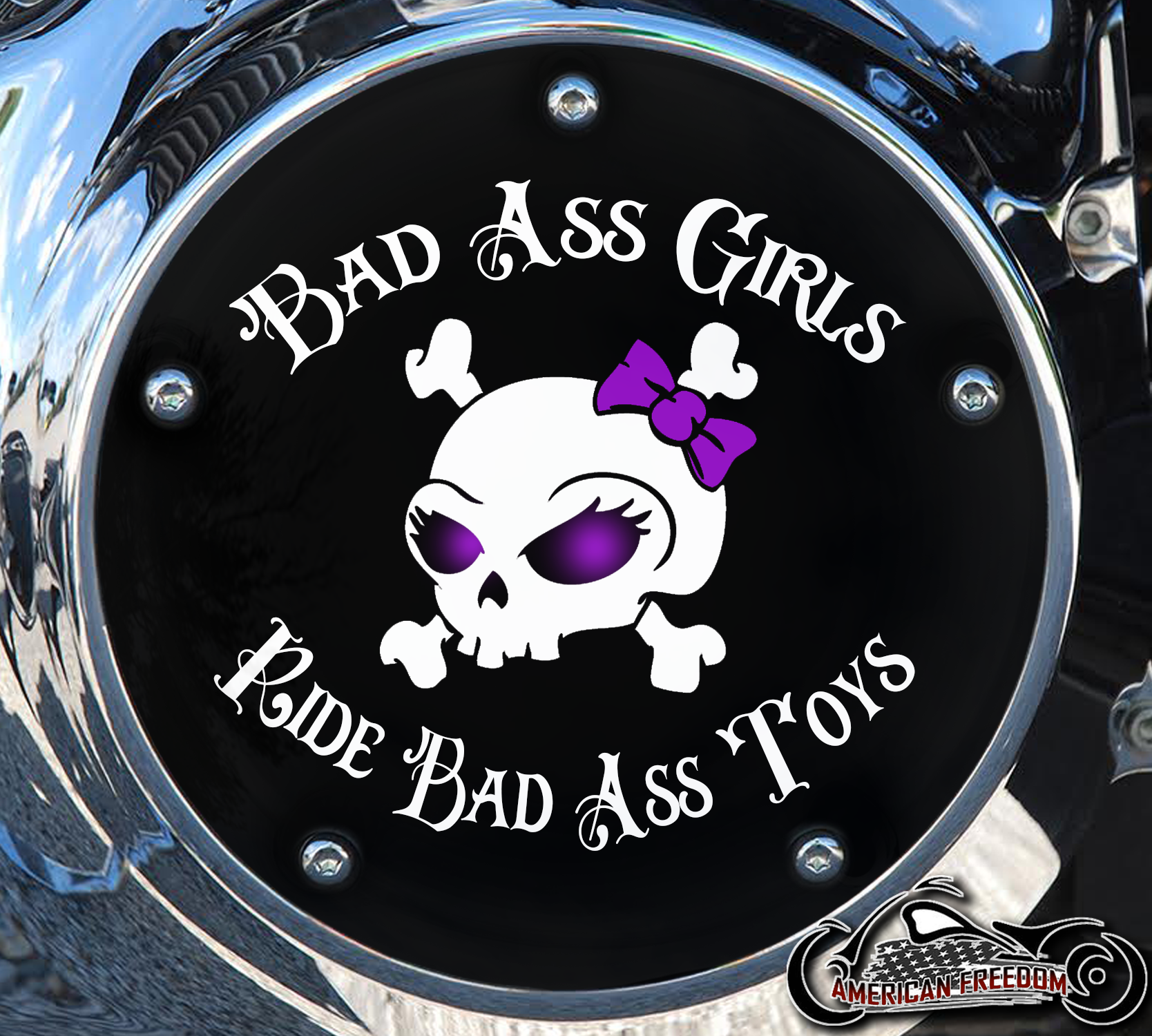 Custom Derby Cover - Bad Ass Girls Purple